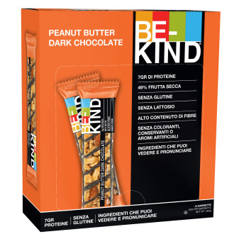Peanut Butter Dark Chocolate 12 Barrette 40g Be-Kind