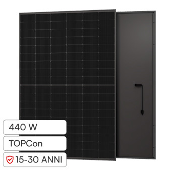Pannelli Fotovoltaici 440W TIER 1 TOPCon IP68 Full Black V-Tac Osda