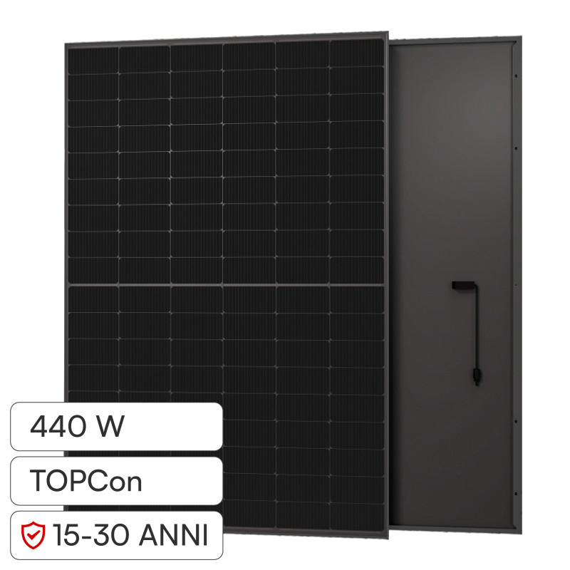Pannelli Fotovoltaici 440W TIER 1 TOPCon IP68 Full Black V-Tac Osda