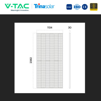 Pannelli Fotovoltaici 610W STC 641W BNPI TOPCon IP68 V-Tac Trinasolar