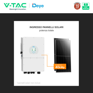 V-Tac Deye Inverter Trifase On-Grid / Off-Grid 25kW IP65