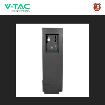 V-Tac Batteria BMS LiFePO4 51,2V 100Ah 5,12kWh Garanzia 10 Anni Nero