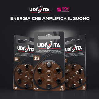 Udivita Batterie Protesi Acustiche Misura 312 Blister da 6