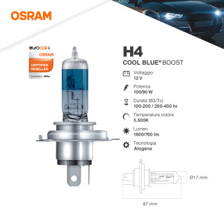 Lampadine Cool Blue Boost H4 per Fari Auto