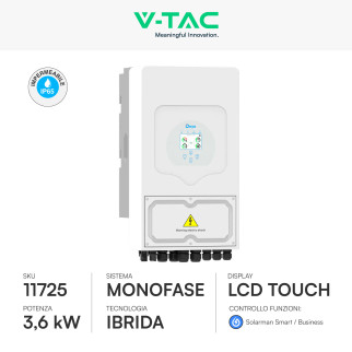 Inverter Ibrido 3.6kW Monofase IP65 Pannelli Solari V-Tac