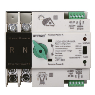 ETTROIT Interruttore di Trasferimento Automatico Fotovoltaico a Doppia Alimentazione 100A 2P - Mod. JX11299