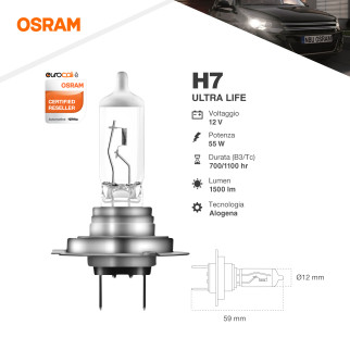 Lampadine Ultra Life H7 per Fari Auto