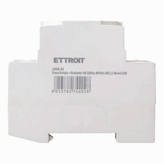 ETTROIT Presa Schuko + Bivalente 16A 220Vac MODULARE 2,5 Moduli DIN - Mod. JXDA-05