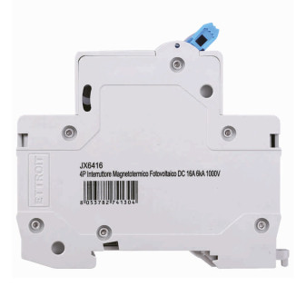 ETTROIT 4P Interruttore Magnetotermico Fotovoltaico DC 16A 6kA 1000V - Mod. JX6416