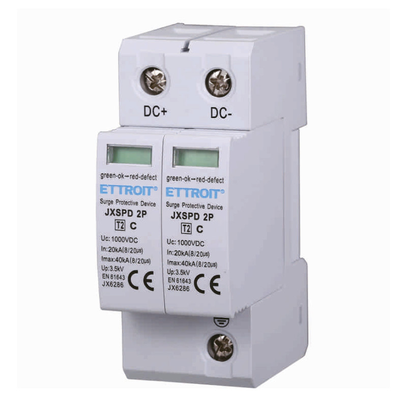 ETTROIT Scaricatore Di Sovratensione Fotovoltaico DC bassa tensione 2P 40KA 1000V - Mod. JX6286