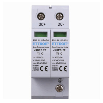 ETTROIT Scaricatore Di Sovratensione Fotovoltaico DC bassa tensione 2P 40KA 1000V - Mod. JX6286