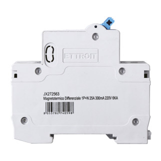 ETTROIT Magnetotermico Differenziale 1P+N 25A 300mA 220V-6KA - Mod. JX272563