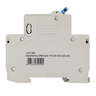 ETTROIT Magnetotermico Differenziale 1P+N 16A 30mA 220V-6KA - Mod. JX271661