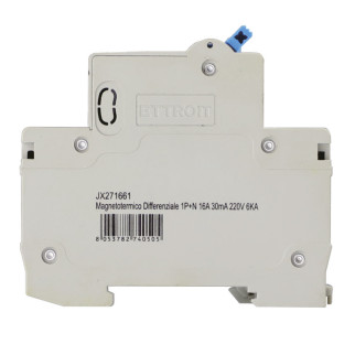 ETTROIT Magnetotermico Differenziale 1P+N 16A 30mA 220V-6KA - Mod. JX271661