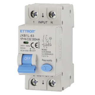 ETTROIT Magnetotermico Differenziale 1P+N 32A 300mA 220V-6KA CLASSE A - Mod. JX253268
