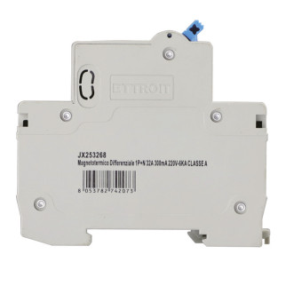 ETTROIT Magnetotermico Differenziale 1P+N 32A 300mA 220V-6KA CLASSE A - Mod. JX253268