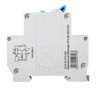 ETTROIT Magnetotermico Differenziale 1P+N 25A 30mA 220V-4.5KA - Mod. JX252540