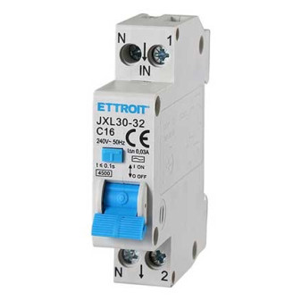 ETTROIT Magnetotermico Differenziale 1P+N 16A 30mA 220V-4.5KA - Mod. JX251640