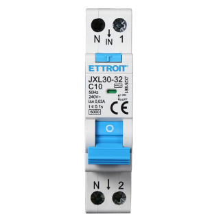 ETTROIT Magnetotermico Differenziale 1P+N 10A 30mA 220V-6KA - Mod. JX251061