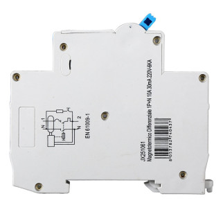 ETTROIT Magnetotermico Differenziale 1P+N 10A 30mA 220V-6KA - Mod. JX251061