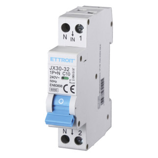 ETTROIT Interruttore Magnetotermico 1P+N 10A 220V 6KA - Mod. JX151060