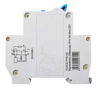 ETTROIT Interruttore Magnetotermico 1P+N 10A 220V 4.5KA - Mod. JX151040