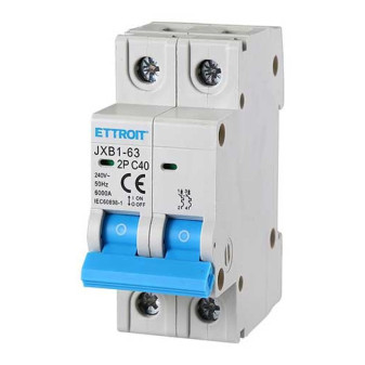 ETTROIT Interruttore Magnetotermico 2P 40A 220V 6KA - Mod. JX124060