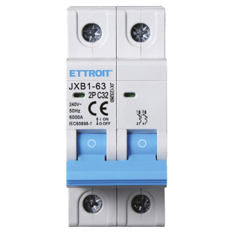 ETTROIT Interruttore Magnetotermico 2P 32A 220V 6KA - Mod. JX123260