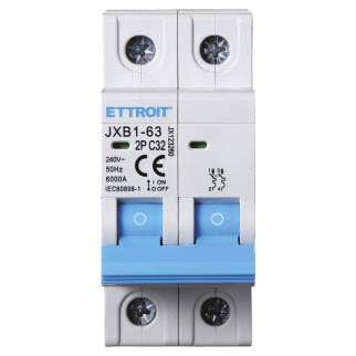 ETTROIT Interruttore Magnetotermico 2P 32A 220V 6KA - Mod. JX123260
