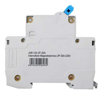 ETTROIT Interruttore Magnetotermico 2P 20A 220V 6KA - Mod. JX122060