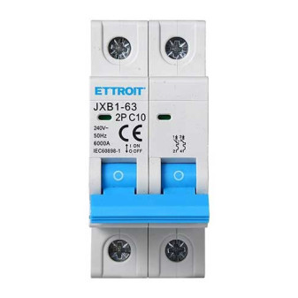 ETTROIT Interruttore Magnetotermico 2P 10A 220V 6KA - Mod. JX121060