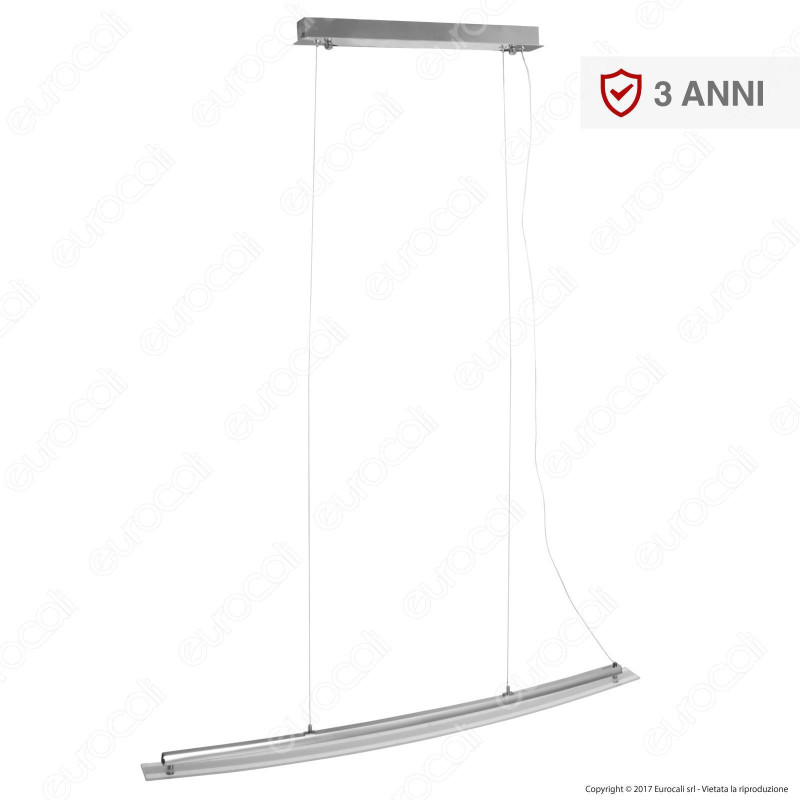 V-TAC VT-7020 Lampadario LED 18W a Sospensione in Metallo Cromato e