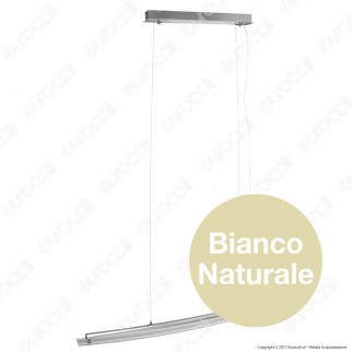 V-TAC VT-7020 Lampadario LED 18W a Sospensione in Metallo Cromato e