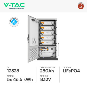 V-Tac Deye Sistema All-In-One Inverter 80kW Accumulo 233KWh