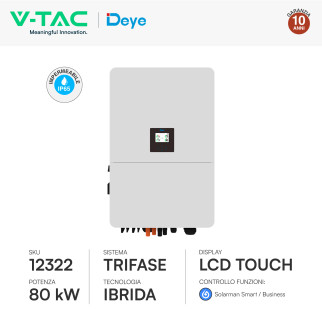 V-Tac Deye Sistema All-In-One Inverter 80kW Accumulo 233KWh
