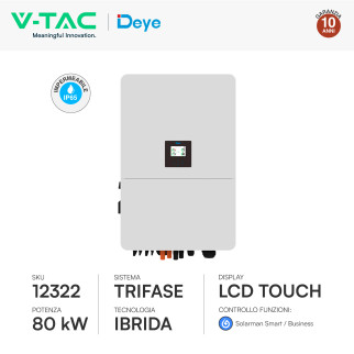 V-Tac Deye Sistema All-In-One Inverter 80kW Accumulo 81,9KWh