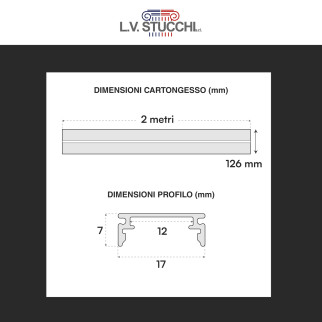 Art 3016-5 5 Profili in Alluminio Integrati da 2m per Strisce LED
