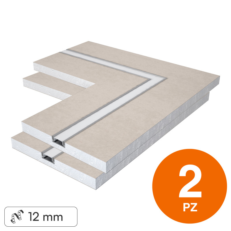 Art 3019 2 Profili a L in Alluminio Angolo 45° Coperura Opaca