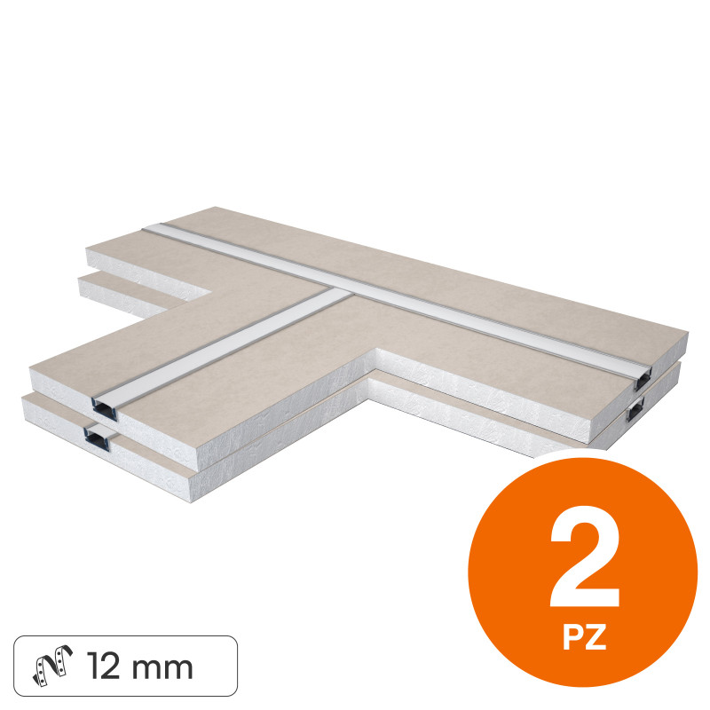 Art 3018 2 Profili a T in Alluminio Copertura Opaca