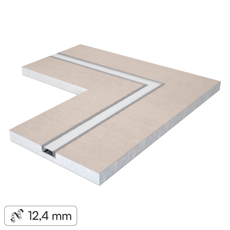 SD290.L Profilo a L in Alluminio Integrato per Strisce LED SD