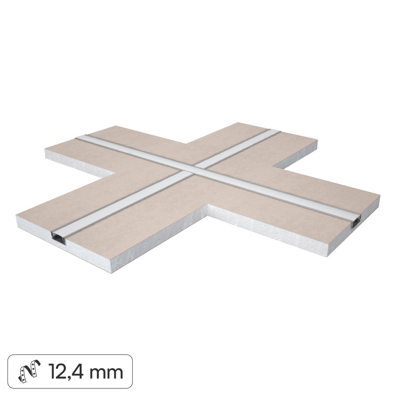 Profilo a X in Alluminio Integrato per Strisce LED