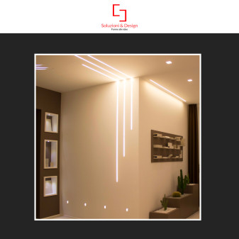 SD290/Slim 5 Profili in Alluminio Integrati da 1m per Strisce LED SD