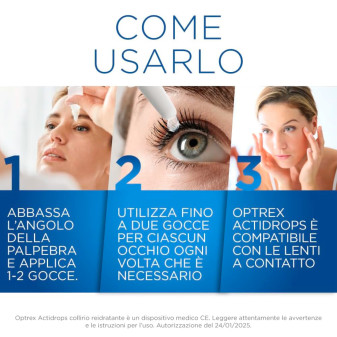 Optrex Actidrops Collirio Reidratante per Occhi Secchi
