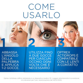 Optrex Actidrops Collirio Reidratante per Occhi Secchi