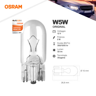 Lampadine Original W5W per Auto Ricambi Originali Osram