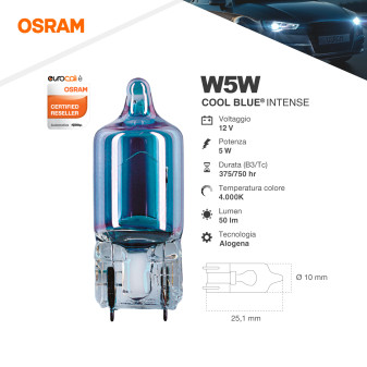 Lampadine Cool Blue Intense W5W per Auto Osram