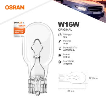 Lampadine Original W16W per Auto Ricambi Originali Osram