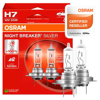 Lampadine Night Breaker Silver H7 per Fari Auto Osram