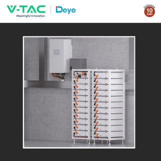 V-Tac Kit 21 Batterie BMS Stack LiFePO4 161,28kWh Garanzia 10 Anni