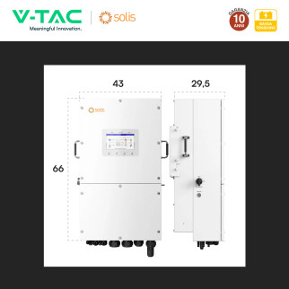 V-Tac Inverter Trifase Ibrido On-Grid / Off-Grid 12kW IP66
